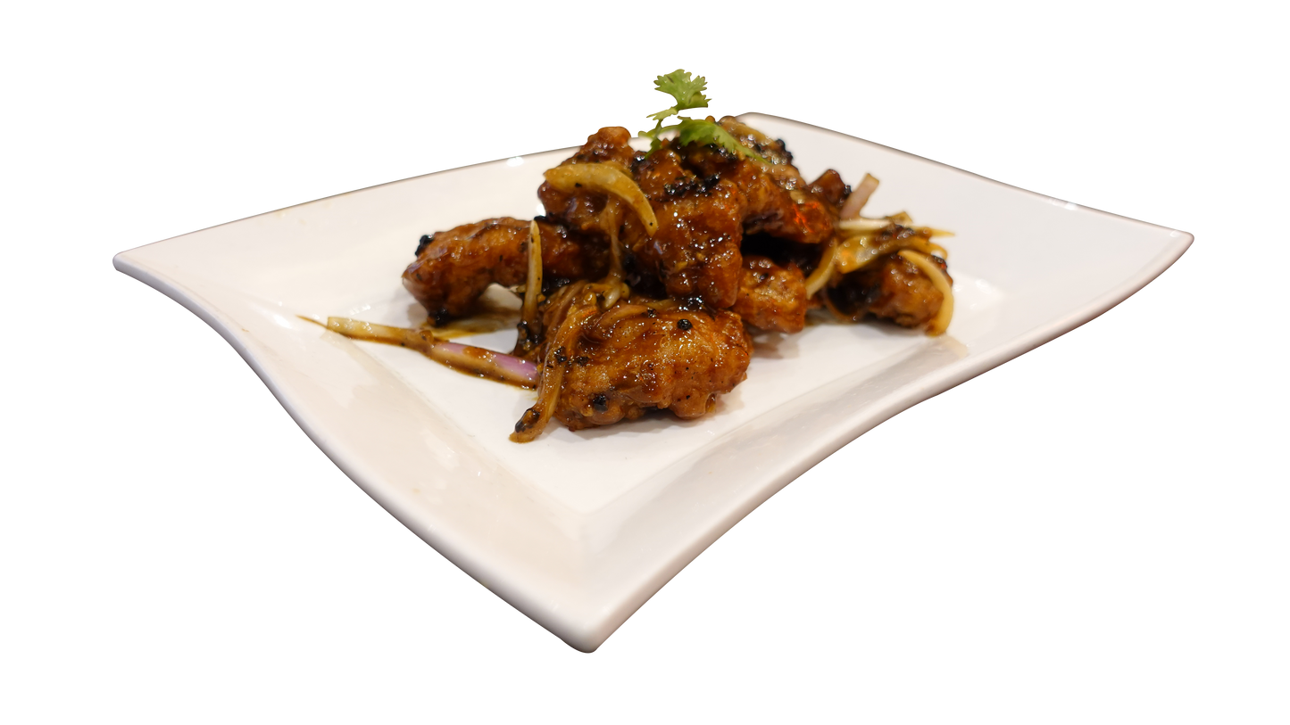 Pork Ribs Tossed in Black Pepper Sauce 黑椒汁焗猪扒