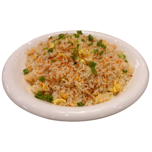 Fried Rice with Mixed Seafood in Shrimps Roe and Golden Fried Garlic 鱼子金蒜海鲜炒饭