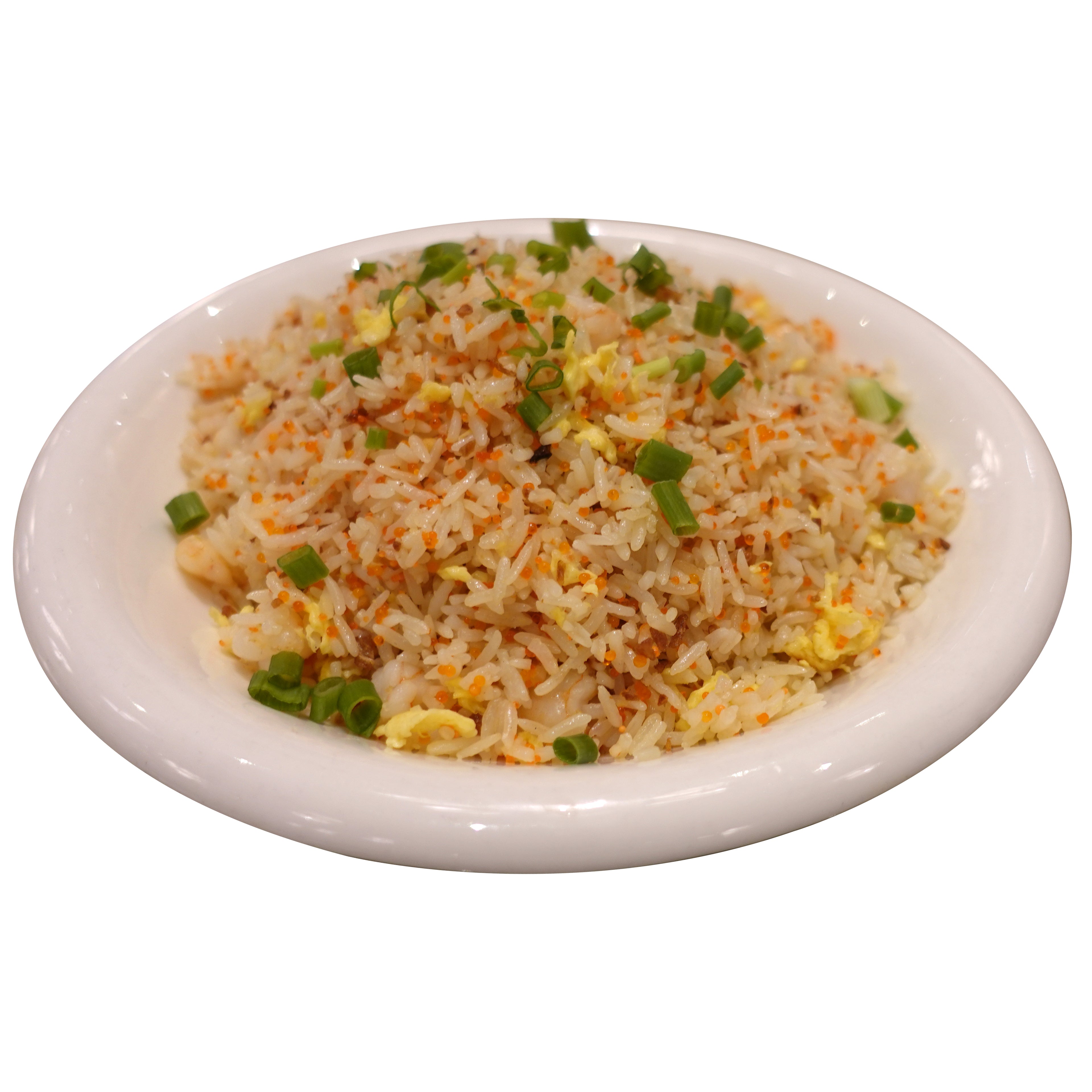Fried Rice with Mixed Seafood in Shrimps Roe and Golden Fried Garlic 鱼子金蒜海鲜炒饭