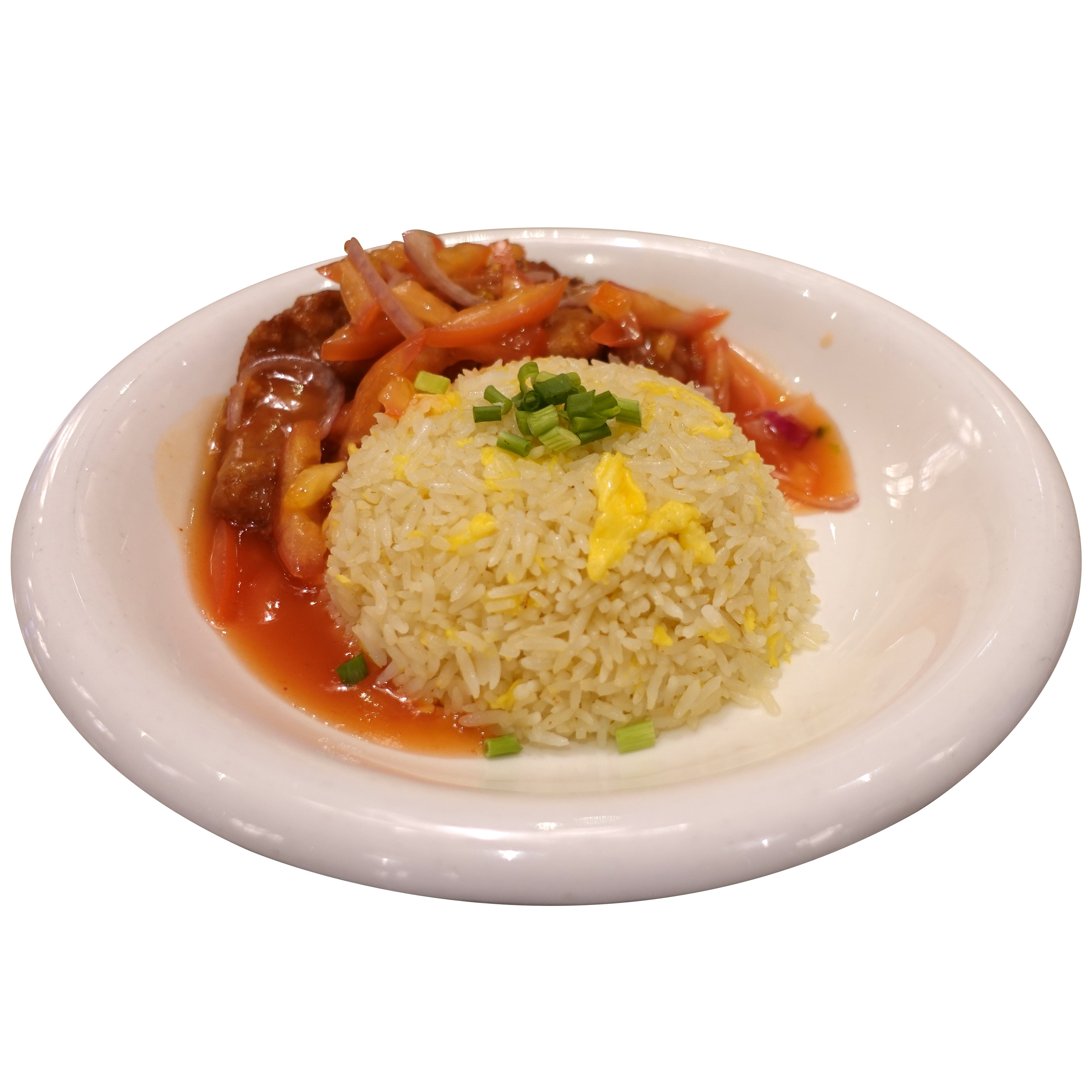 Fried Rice with Pork Chop in Tomato Sauce 茄汁猪扒饭