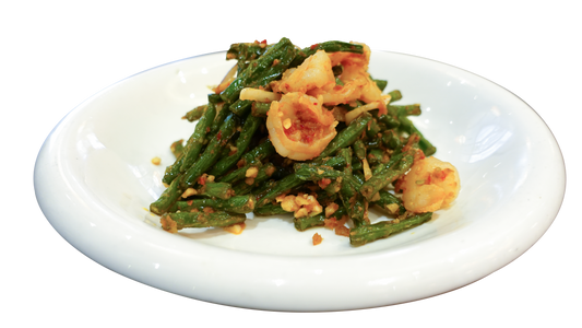 Stir-Fried Green Bean with Shrimps in Sambal Sauce 叁岜虾仁小毛豆