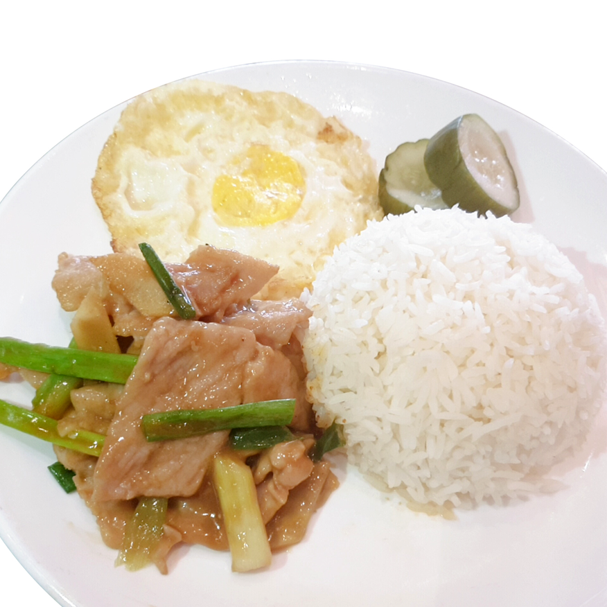 Ginger Onion Sliced Pork Set 姜葱猪肉饭