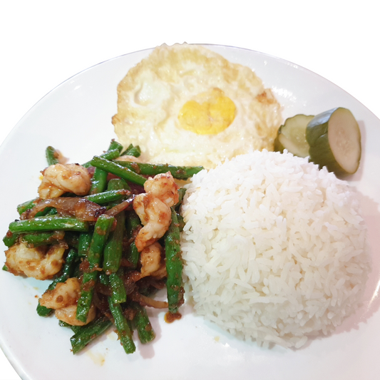 Sambal French Beans w/ Shrimps Set 虾仁叁芭小毛豆饭