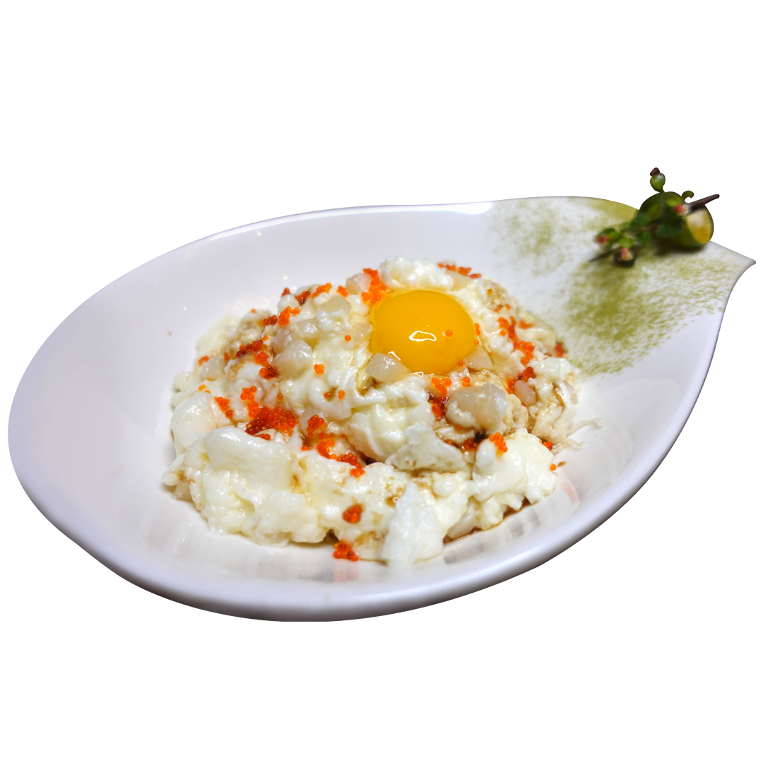 Stir-fried Egg White with Fresh Cream & Egg Yolk with Black Vinegar 魚子賽螃蟹